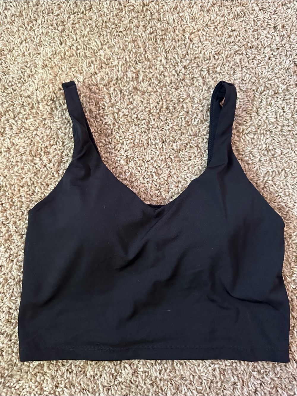 Aerie Offline Cropped Tank Real Me Athletic Yoga Workout Black M